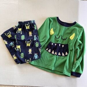 Carters Fleece Monster Pajama Set Size 6